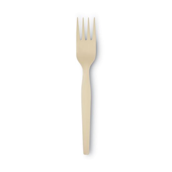 SmartStock Plastic Cutlery Refill, Forks, 6.5", Series-O Mediumweight Bio-Blend, Beige, 40/Pack, 24 Packs/Carton 1