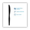 SmartStock Plastic Cutlery Refill, Knives, 7", Series-O Heavyweight, Black, 40/Pack, 24 Packs/Carton 2