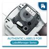 D1 High-Performance Polyester Perm Label Tape, 0.5" x 10 ft, Black on Neon, 2/Pack 2