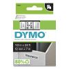 D1 High-Performance Polyester Removable Label Tape, 0.5" x 23 ft, Black on White 1