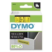 D1 High-Performance Polyester Removable Label Tape, 0.5" x 23 ft, Yellow 1