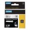 Rhino Permanent Vinyl Industrial Label Tape, 0.5" x 18 ft, Clear/Black Print 1