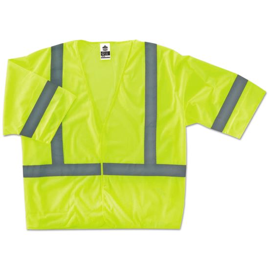GloWear 8310HL Type R Class 3 Economy Mesh Vest, Large to X-Large, Lime 1