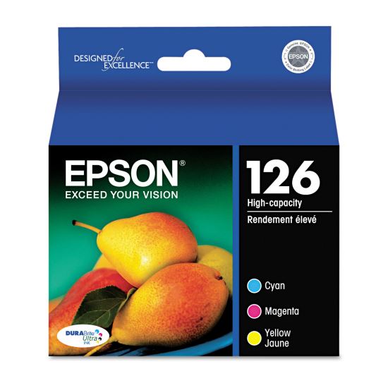 T126520-S (126) DURABrite Ultra High-Yield Ink, Cyan/Magenta/Yellow, 3/Pack 1