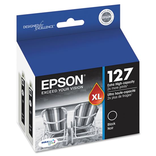 T127120-D2 (127) DURABrite Ultra Extra High-Yield Ink, Black, 2/Pack 1