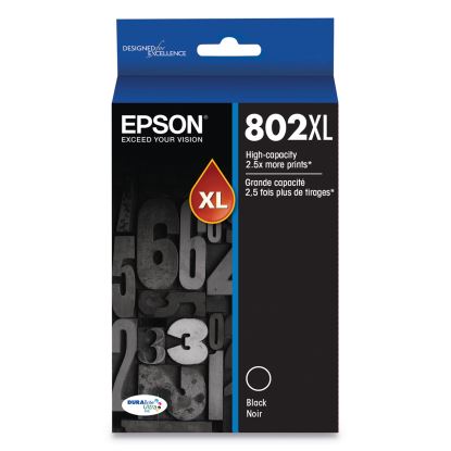 T802XL120-S (802XL) DURABrite Ultra High-Yield Ink, 2,600 Page-Yield, Black 1