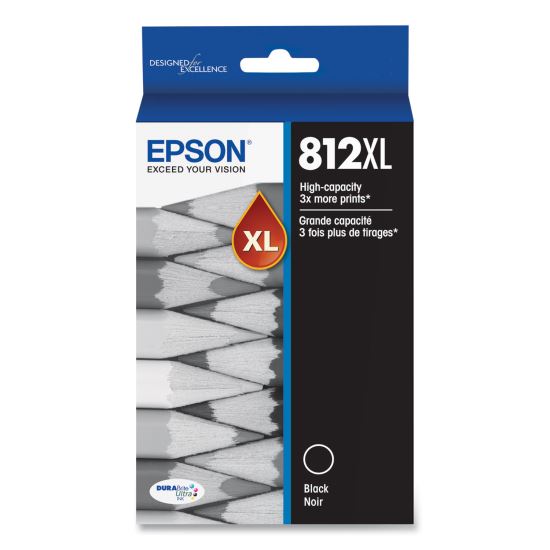 T812XL120-S (T812XL) DURABrite Ultra High-Yield Ink, 1,100 Page-Yield, Black 1
