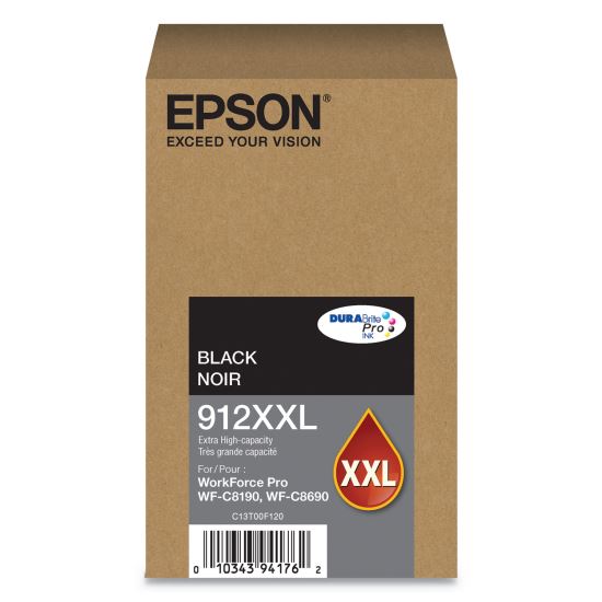 T912XXL120 (912XXL) DURABrite Pro Extra High-Yield Ink, 11500 Page-Yield, Black 1