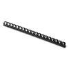 Plastic Comb Bindings, 1/2" Diameter, 90 Sheet Capacity, Black, 100/Pack 1