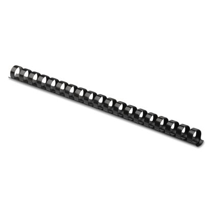 Plastic Comb Bindings, 1/2" Diameter, 90 Sheet Capacity, Black, 100/Pack 1