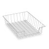 Wire Desk Tray Organizer, 1 Section, Letter Size Files, 10" x 14.13" x 3", Silver 2