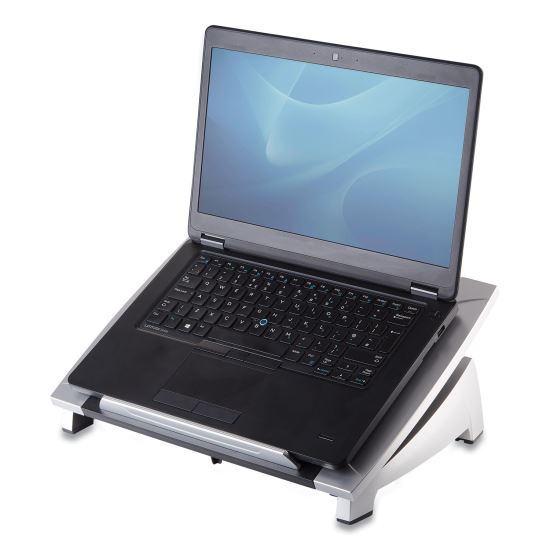 Office Suites Laptop Riser, 15.13" x 11.38" x 4.5" to 6.5", Black/Silver, Supports 10 lbs 1