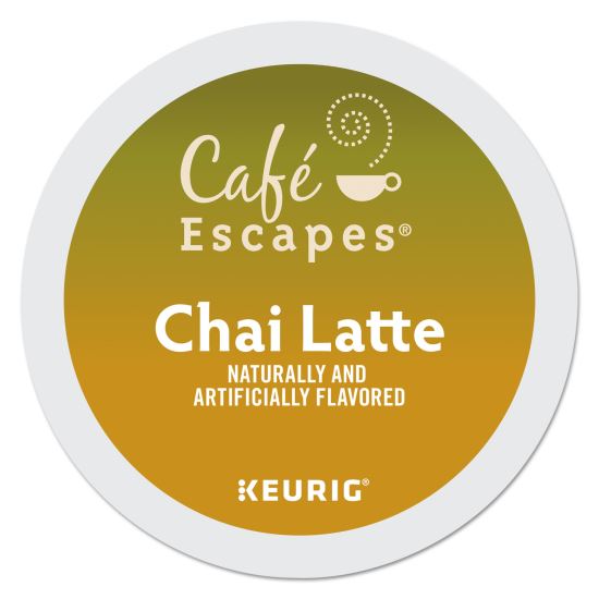 Cafe Escapes Chai Latte K-Cups, 96/Carton 1