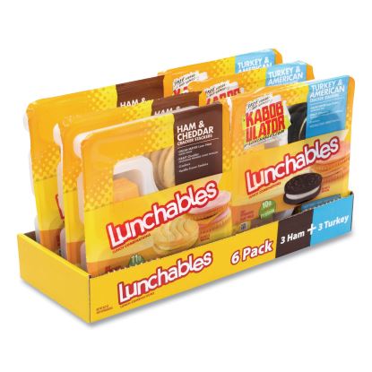 Lunchables Variety Pack, Turkey/American and Ham/Cheddar, 6/Box, Delivered in 1-4 Business Days 1