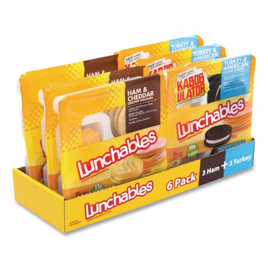 Lunchables Variety Pack, Turkey/American and Ham/Cheddar, 6/Box, Delivered in 1-4 Business Days 1