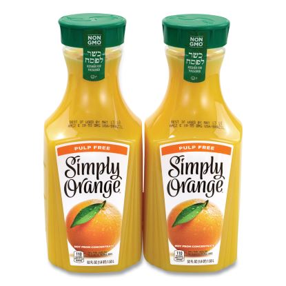 Orange Juice Pulp Free, 52 oz Bottle, 2/Pack, Delivered in 1-4 Business Days 1
