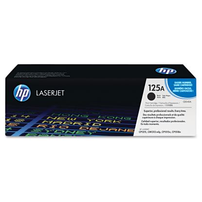 HP 125A, (CB540A) Black Original LaserJet Toner Cartridge 1