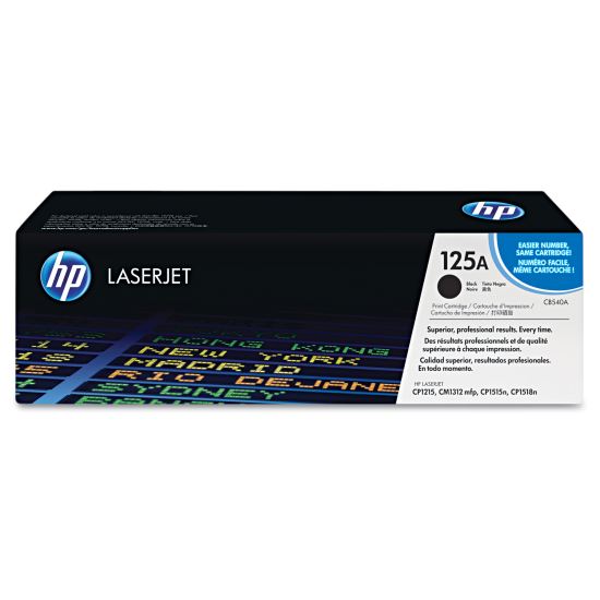 HP 125A, (CB540A) Black Original LaserJet Toner Cartridge 1