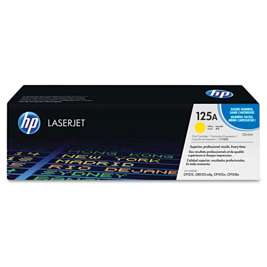 HP 125A, (CB542A) Yellow Original LaserJet Toner Cartridge 1