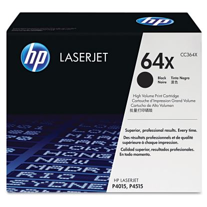 HP 64X, (CC364X) High-Yield Black Original LaserJet Toner Cartridge 1