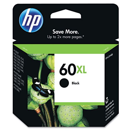 HP 60XL, (CC641WN) High-Yield Black Original Ink Cartridge 1