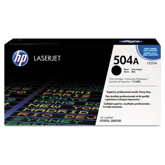 HP 504A, (CE250A) Black Original LaserJet Toner Cartridge 1