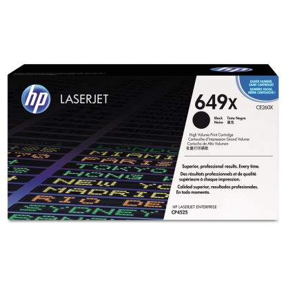 HP 649X, (CE260X) High-Yield Black Original LaserJet Toner Cartridge 1