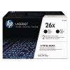 HP 26X, (CF226X-D) 2-Pack High-Yield Black Original LaserJet Toner Cartridges 1