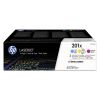 HP 201X, (CF253X-M) 3-Pack High-Yield Cyan/Magenta/Yellow Original LaserJet Toner Cartridges 1