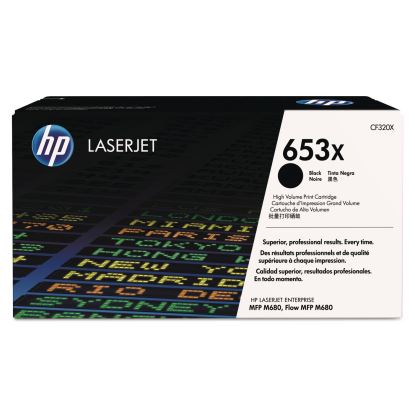 HP 653X, (CF320X) High-Yield Black Original LaserJet Toner Cartridge 1