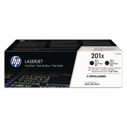 HP 201X, (CF400X-D) 2-Pack High-Yield Black Original LaserJet Toner Cartridges 1