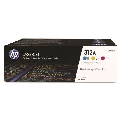 HP 312A (CF440A-M) 3-Pack Cyan/Magenta/Yellow Original LaserJet Toner Cartridges 1