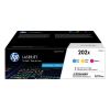 HP 202X, (CF500X-M) 3-Pack High-Yield Cyan/Magenta/Yellow Original LaserJet Toner Cartridges 1