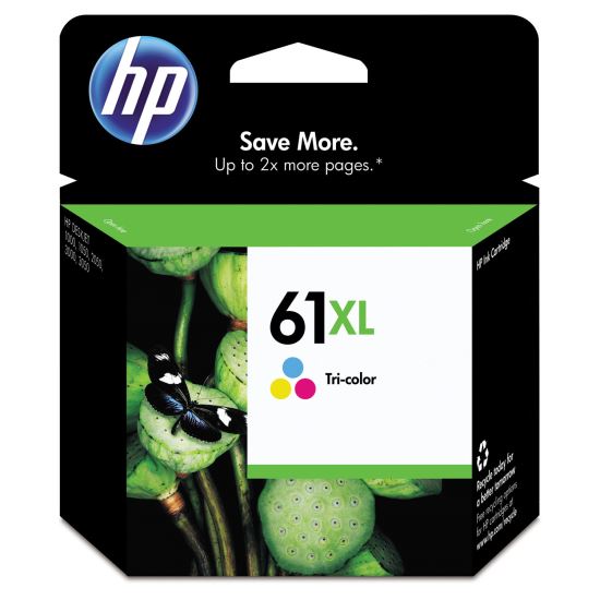 HP 61XL, (CH564WN) High-Yield Tri-Color Original Ink Cartridge 1