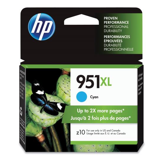 HP 951XL, (CN046AN) High-Yield Cyan Original Ink Cartridge 1