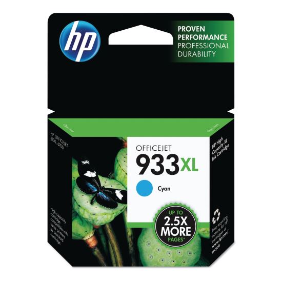 HP 933XL, (CN054AN) High-Yield Cyan Original Ink Cartridge 1