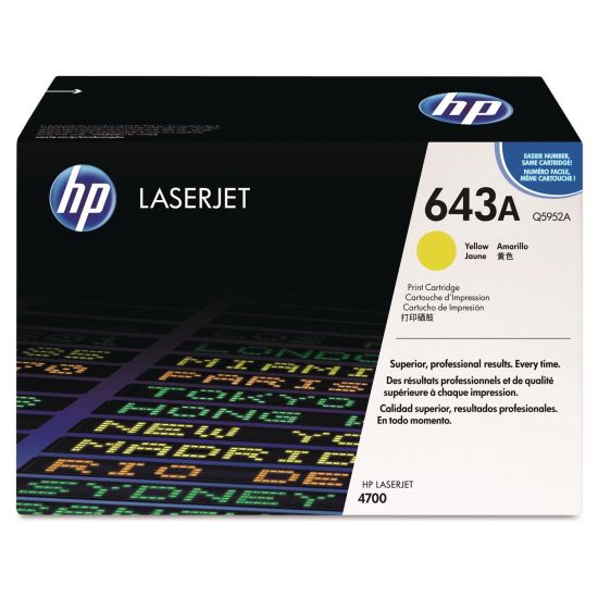 HP 643A, (Q5952A) Yellow Original LaserJet Toner Cartridge 1