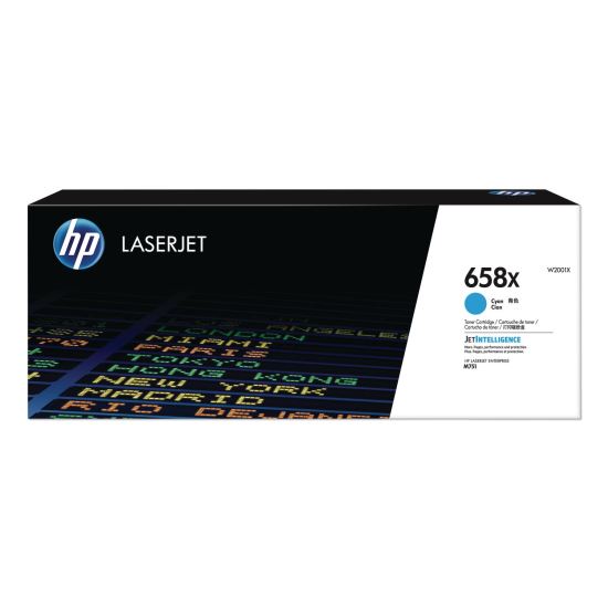 HP 658X, (W2001X) High-Yield Cyan Original LaserJet Toner Cartridge 1