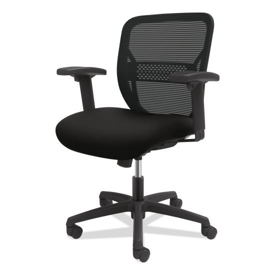 Gateway Mid-Back Task Chair, Supports Up to 250 lb, 17" to 22" Seat Height, Black 1