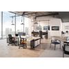 Ignition 2.0 4-Way Stretch Mid-Back Mesh Task Chair, Supports 300 lb, 17" to 21" Seat Height, Apricot Seat, Black Back/Base 2