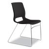 Motivate High-Density Stacking Chair, Supports Up to 300 lb, Onyx Seat, Black Back, Chrome Base, 4/Carton 2