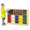 Sectional Mobile Cubbie, No Trays, 48w x 15d x 35-1/2h, Birch 1