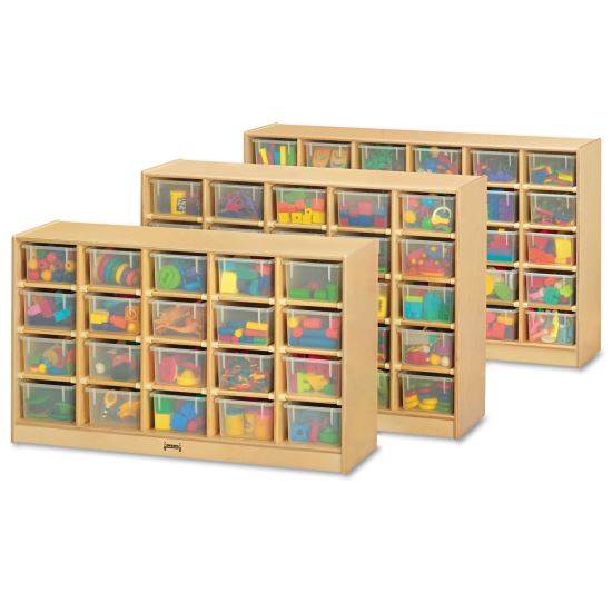 Tray Mobile Cubbie, 48w x 15d x 29.5h, Birch 1