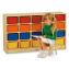 Tray Mobile Cubbie, 48w x 15d x 29.5h, Birch/Assorted 1