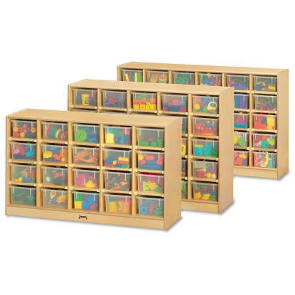 Tray Mobile Cubbie, 48w x 15d x 35.5h, Birch 1