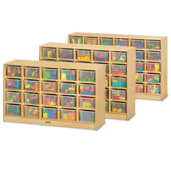 Tray Mobile Storage, 57w x 15d x 35.5h, Birch 1