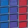 Tray Mobile Storage, 57w x 15d x 35.5h, Birch/Assorted 2