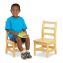 KYDZ Ladderback Chair, 8" Seat Height, Natural Maple Seat/Back, Natural Maple Base, 2/Carton 1