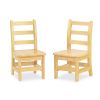 KYDZ Ladderback Chair, 8" Seat Height, Natural Maple Seat/Back, Natural Maple Base, 2/Carton 2