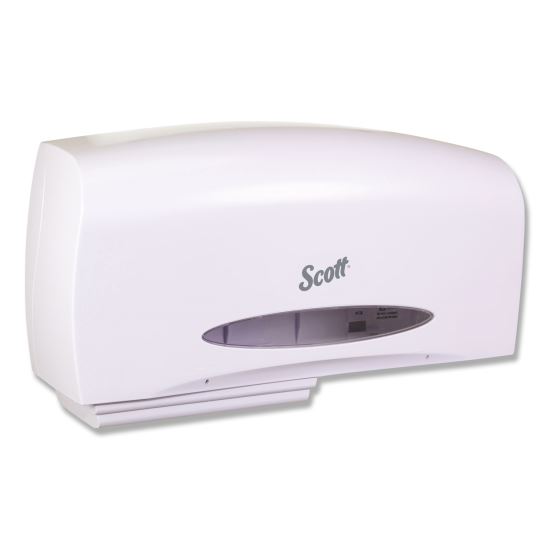 Essential Coreless Twin Jumbo Roll Tissue Dispenser, 20 x 6 x 11, White 1